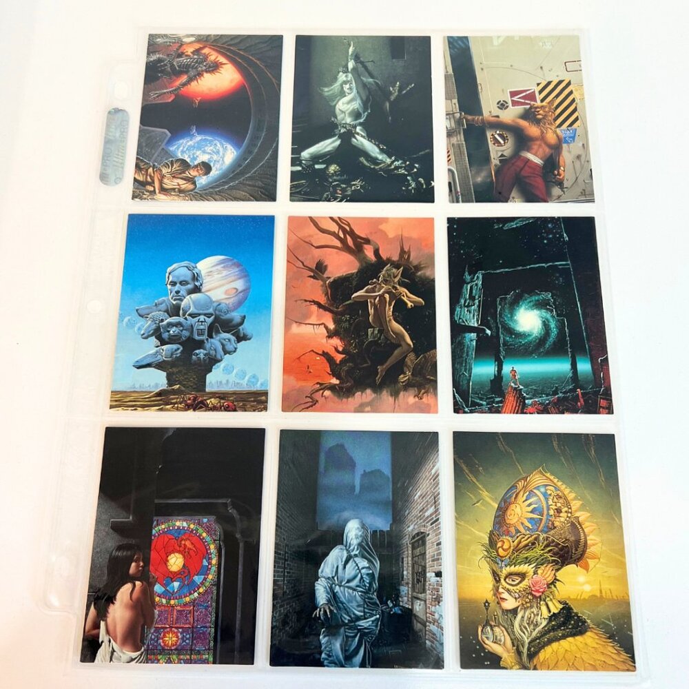 9 Vintage Michael Whelan Adventures in Fantasy trading cards 1993 Comic Images